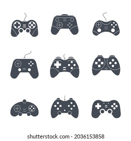 Video game controller icons set. Video game controller pack symbol vector elements for infographic web