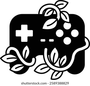 A video game controller with a leafy design