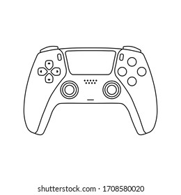 Video game controller linear illustration Eps10 vector