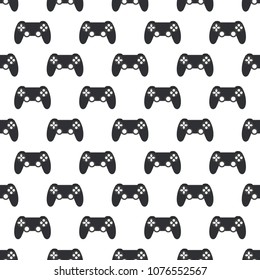 Video game controller pattern. Joystick icon. Vector illustration.
