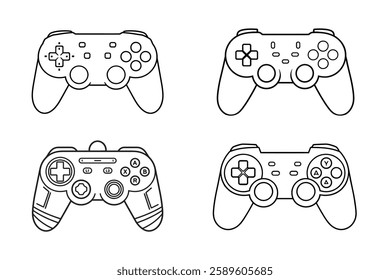 Video game controller set illustration