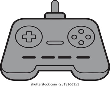 ilustração de arte vetorial do controlador de videogame com um fundo branco