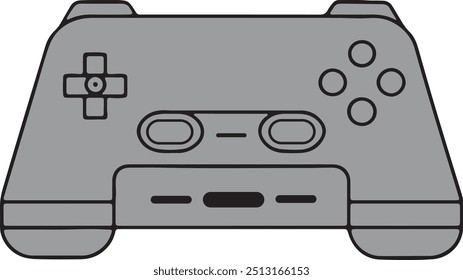 Video game controller vector art illustration with a white background