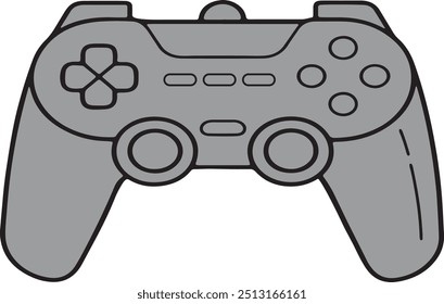 Video game controller vector art illustration with a white background