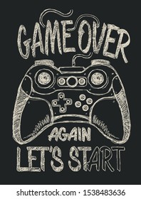 Video game controller vector design for t shirt