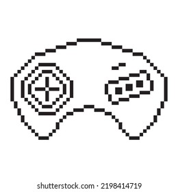 Video game controller vector illustration Gamepad sign Pixel art style