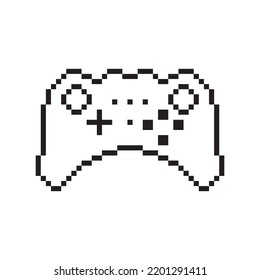 Ilustración vectorial del controlador de videojuegos Signo de gamepad Estilo de arte de píxeles