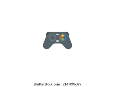 Vector de controlador de videojuegos aislado Emoticon. Icono del controlador de juegos