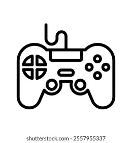 video game controller Vector Lineal Icon on white background.