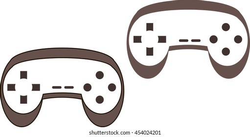 Video game controller in vector, game pad logo