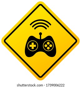 Video game controller vector sign on white background