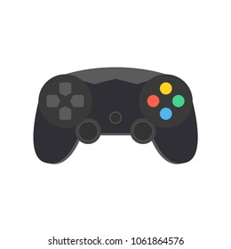 Video game controller. Wireless gamepad. Vector illustration.