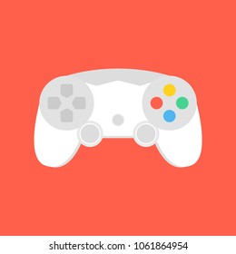 Video game controller. Wireless gamepad. Vector illustration.