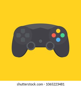 Video game controller. Wireless gamepad. Vector illustration.