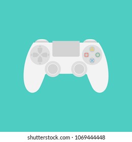Video game controller. Wireless gamepad. Vector illustration.