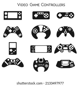 Controladores de videojuegos configurados Vector libre