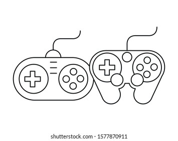 video game controls handle icons vector illustration design