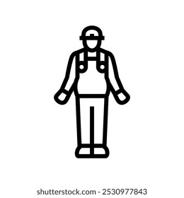 video game cosplay male line icon vector. video game cosplay male sign. isolated contour symbol black illustration