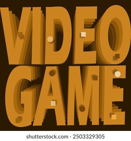 Video Game Day event banner. Bold text with classic style of the era on dark brown background to celebrate on September 12th