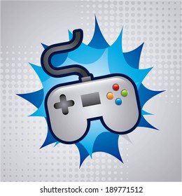 Video game design over background, vector illustration