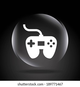 Video game design over black background, vector illustration