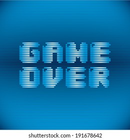 Video game design over blue background, vector illustration