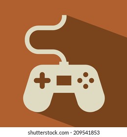 video game design over brown background vector illustration