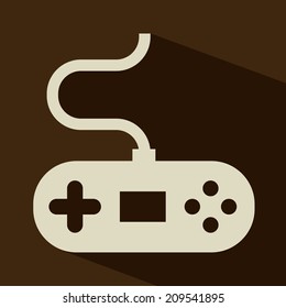 video game design over brown  background vector illustration