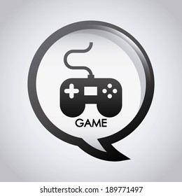 Video game design over gray background, vector illustration