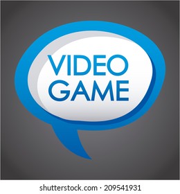 video game design over gray background vector illustration
