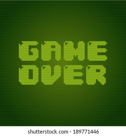 Video game design over green background, vector illustration