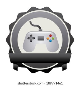 Video game design over white background, vector illustration