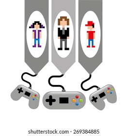 video game design, vector illustration eps10 graphic 