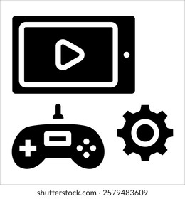 Video Game Designer Icon Element For Design