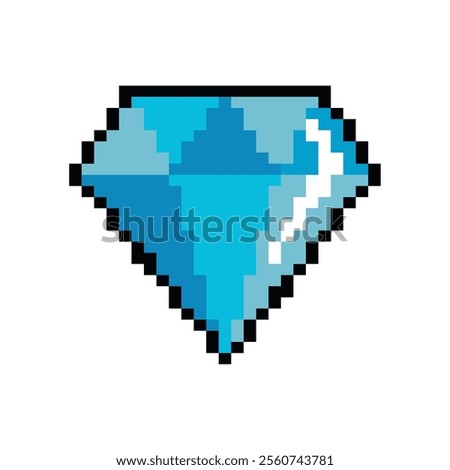 video game diamond pixelated isolated