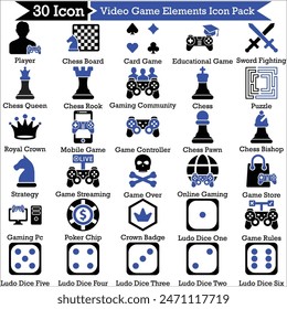 Video Game Elements Icon Pack 