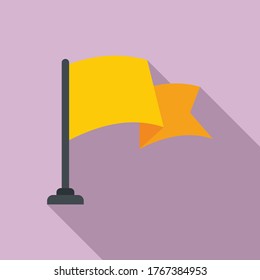 Video game flag icon. Flat illustration of video game flag vector icon for web design
