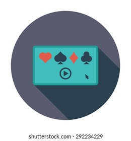 Video game. Flat vector icon for mobile and web applications. Vector illustration.