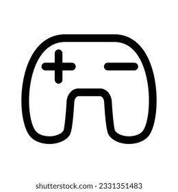 
icono del vector gamepad de videojuegos aislado en fondo blanco