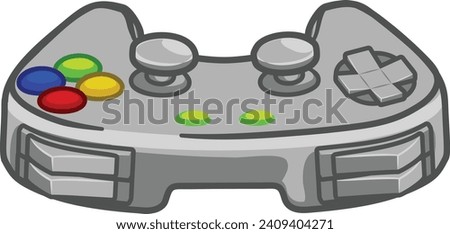 A video game gaming console joypad controller illustration