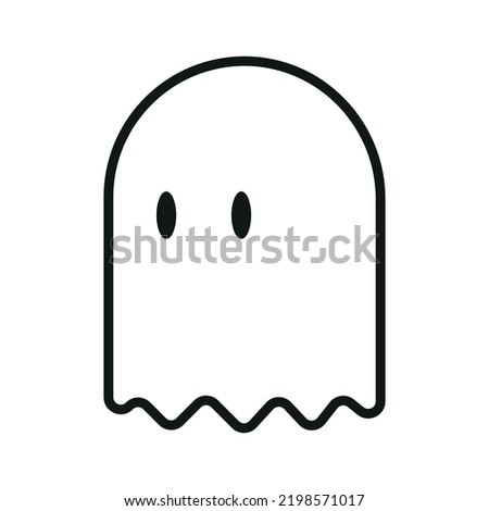 Video game ghost icon - Editable stroke