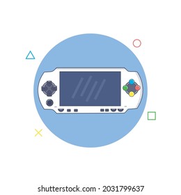 Video game handheld console vector illustration