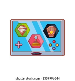 video game handle console with items