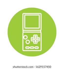video game handle nineties style isolated icon vector illustration design