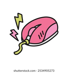 Ilustração de doodle de hardware de videogame - Mouse