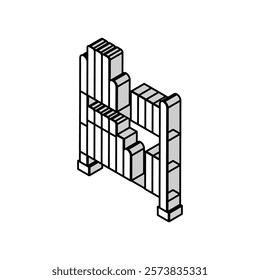 video game holder isometric icon vector. video game holder sign. isolated symbol illustration