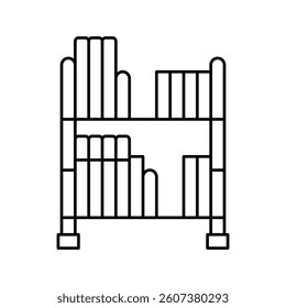 video game holder line icon vector. video game holder sign. isolated contour symbol black illustration