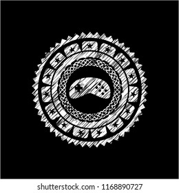 video game icon with chalkboard texture