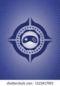 video game icon with denim texture