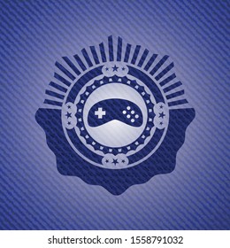 video game icon with denim texture